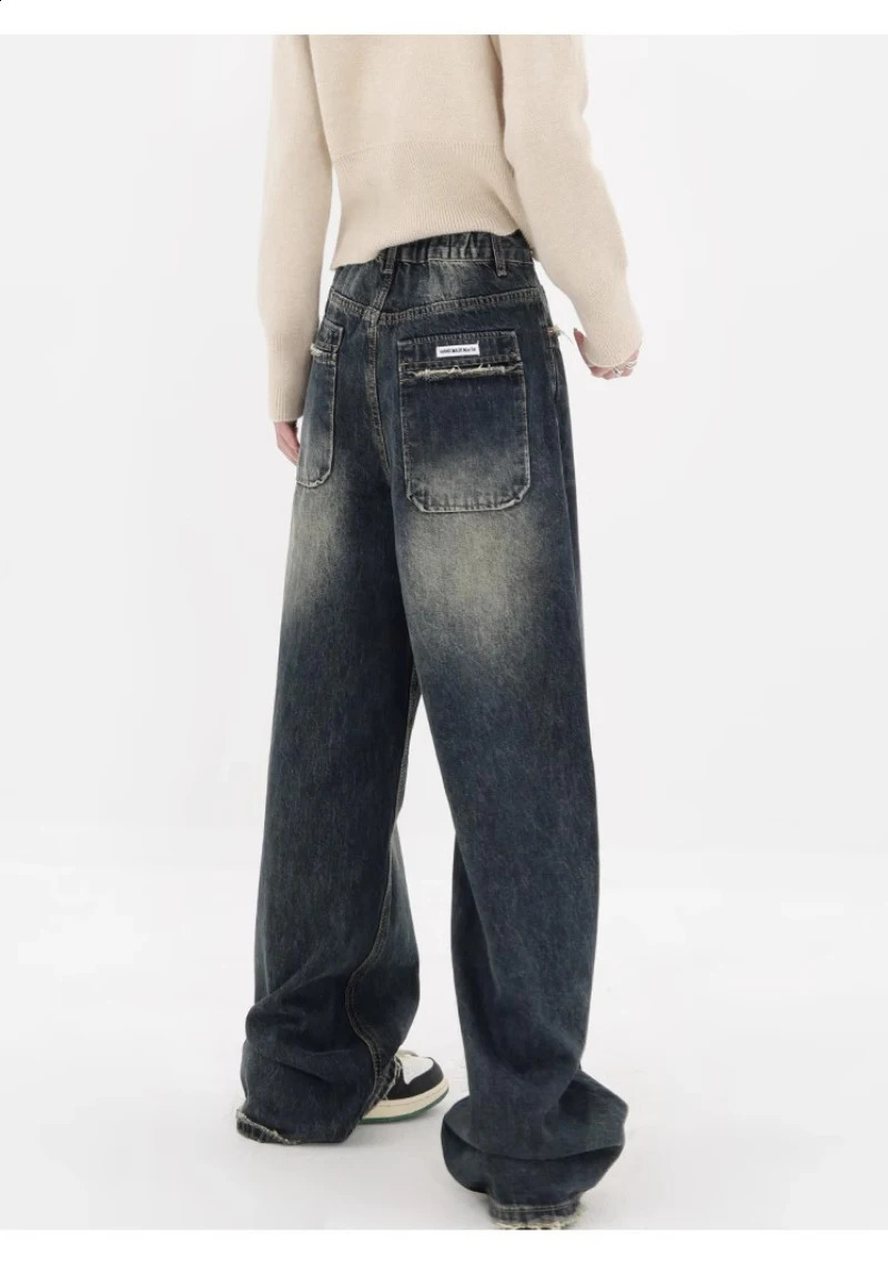 Harajuku Y2K loose jeans streetwear retro fashion high waisted pants street wide leg jean 250319