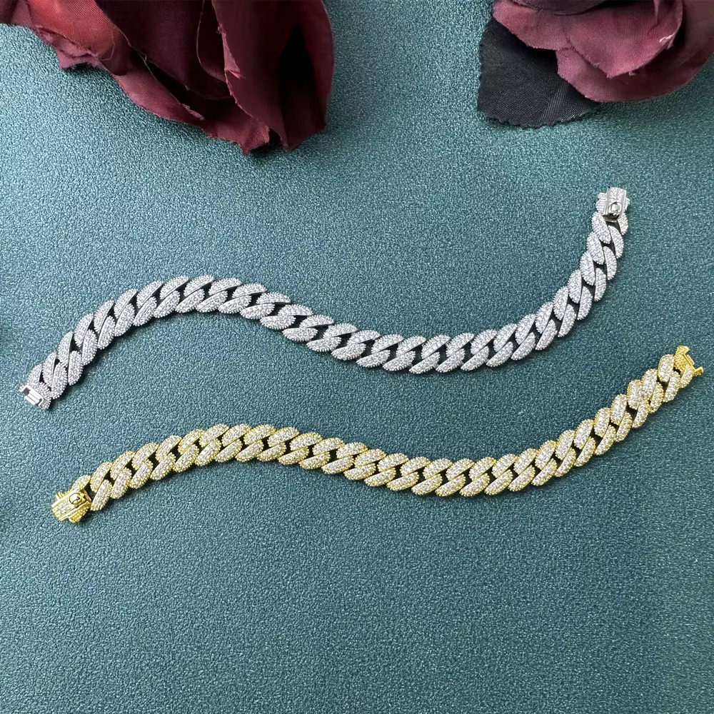 Factory Price Custom Wholesale Moissanite Chain Pass Dia Tester Sier Cuban k Necklace Bracelet