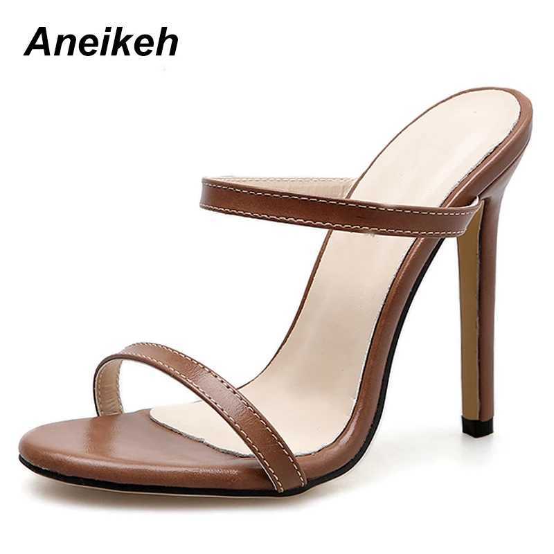 Aneikeh 2025 hot Wen Sandals Stiletto High Heel Strap Ankle Wrap OL Sexy Pumps Party Dress Dropsing Shoes Size 35-40 Z250301