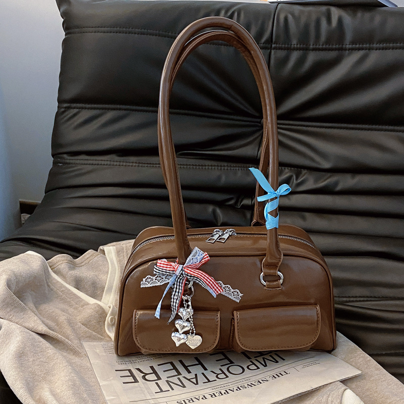 Yun Zhen's Same Bowling Armpit 2025 New Y2k Spicy Girl Fashion Designer Shoulder Bag