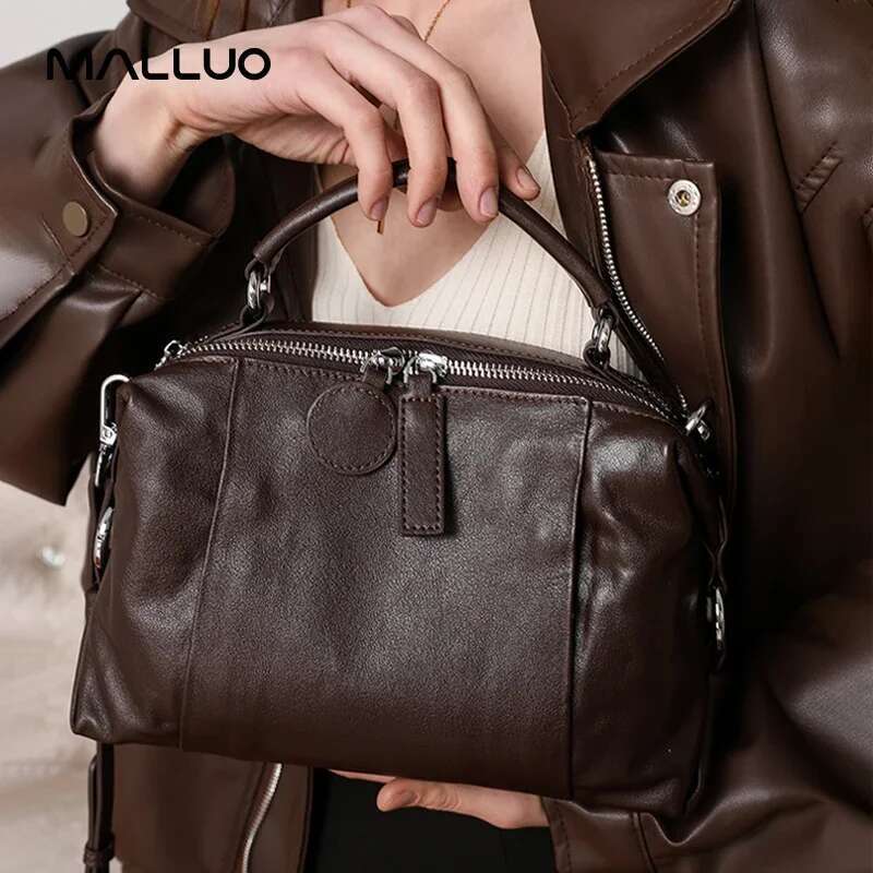 Women's Fashion Genuine Leather Cowhide Cross Body Bags Shoulder Lady Soft Design Female Handbag for Ladies