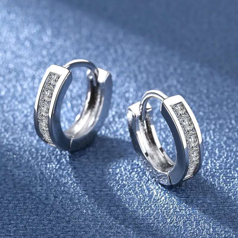 Sterg Sier Jewelry Women Fashion Cute Tiny Clear Crystal CZ Stud Earrings for Girls Teens Lady Gift
