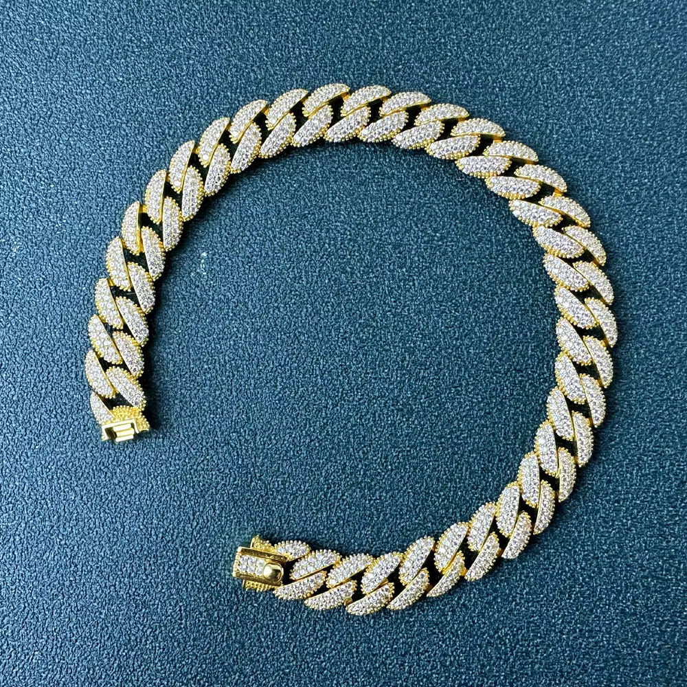 Factory Price Custom Wholesale Moissanite Chain Pass Dia Tester Sier Cuban k Necklace Bracelet