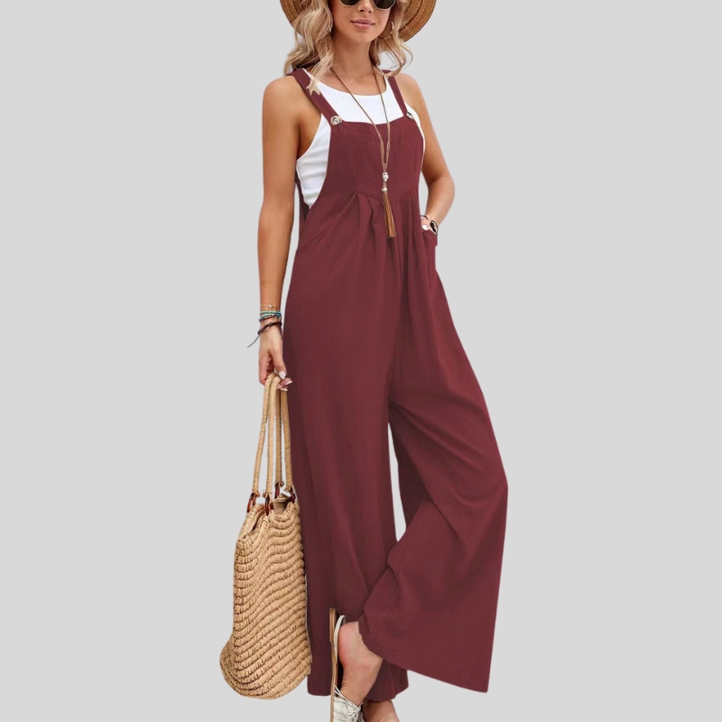 New arrival European and American women's clothing popular solid color casual overalls trousers