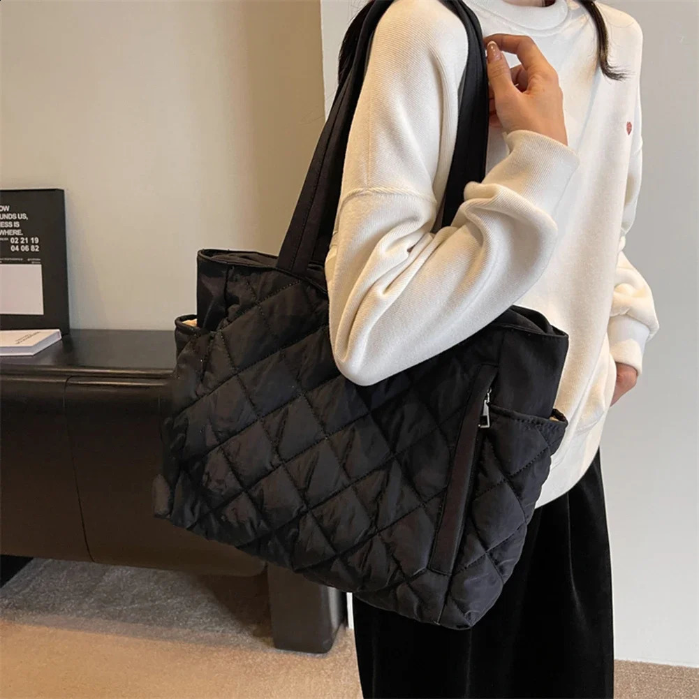 Women Padded Hobo Handbag Casual Crossbody Bag Adjustable Strap Diamond Quilted Tote Shoulder Slouchy Travel 250221