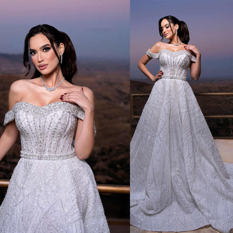 Glamorous A-Line Prom Dresses Beading Shining Appliques Backless Side Split Lace Gown Custom Made Plus Size Party Dress Vestido De Noite