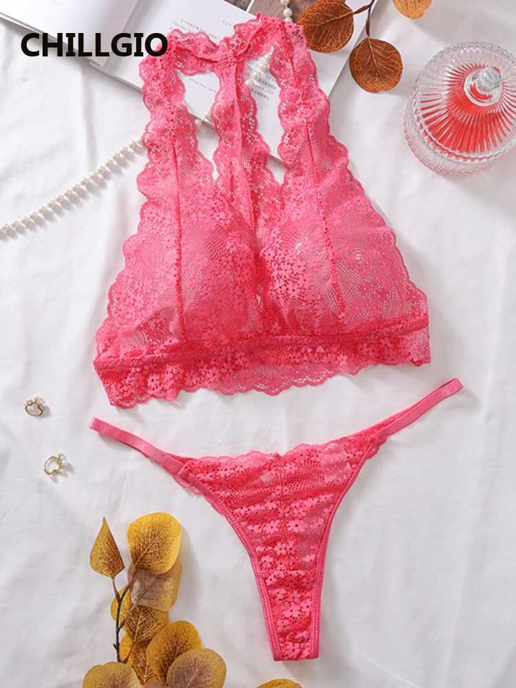 CHILLGIO Women Sets Lace Underwear Sexy Panties See-through Bra Thin Erotic Sexy Female Lingerie Split Design Bra Two Piece SetXJ250301