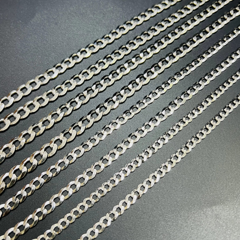Men's Sterg Italian Cuban Curb Necklaces for Men Women Solid Sier Figaro Chain Layering Necklace