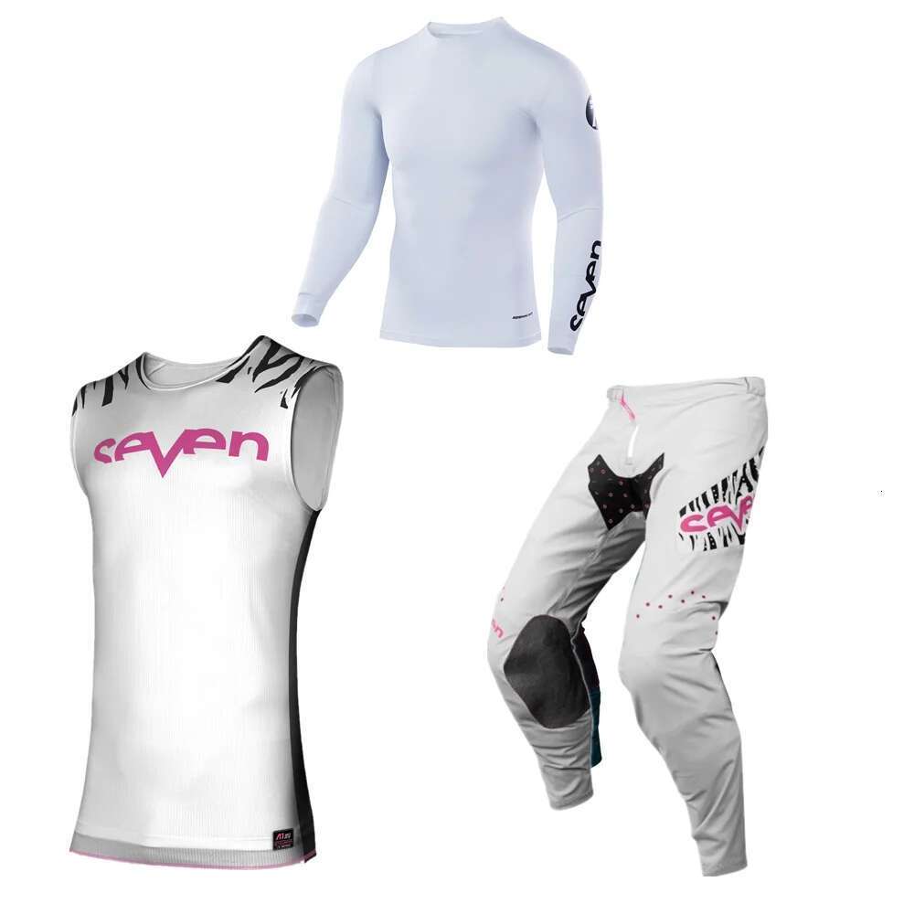 2024.1 Red and White MX jersey set, off-road motorcycle racing suit, off-road motorcycle equipment set, motorcycle set