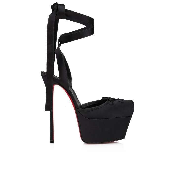Women's Summer New Square Satin Ballet With Ankle Strap, Fashionable Party hot And Banquet High-Heeled Sandals