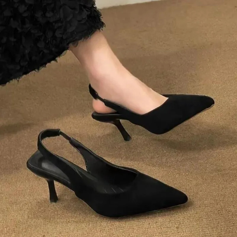 Fashion Womens Pointed High Heels Sandals Banquet Dress Wedding Party Pumps Slingbacks Elegant Slingback Shoes Pumps 250228