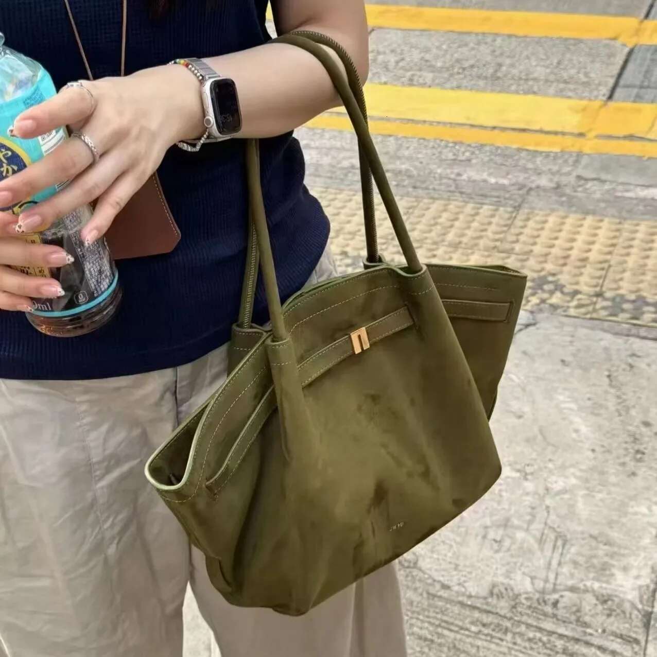 JW PEI Chamois Leather Tote Hot New - Large, Single Shoulder, Underarm, Crossbody, Commuter Bag For Women