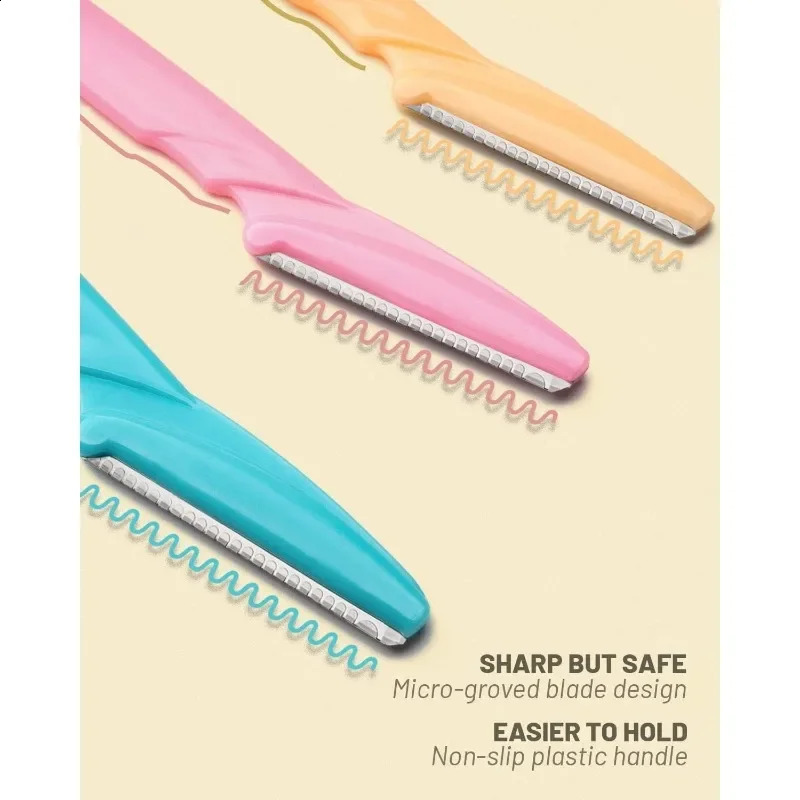 Eyebrow Razor for Women 12 Pcs Dermaplaning Tool for Face Professional Face Razor for Women Hair Remover 250224