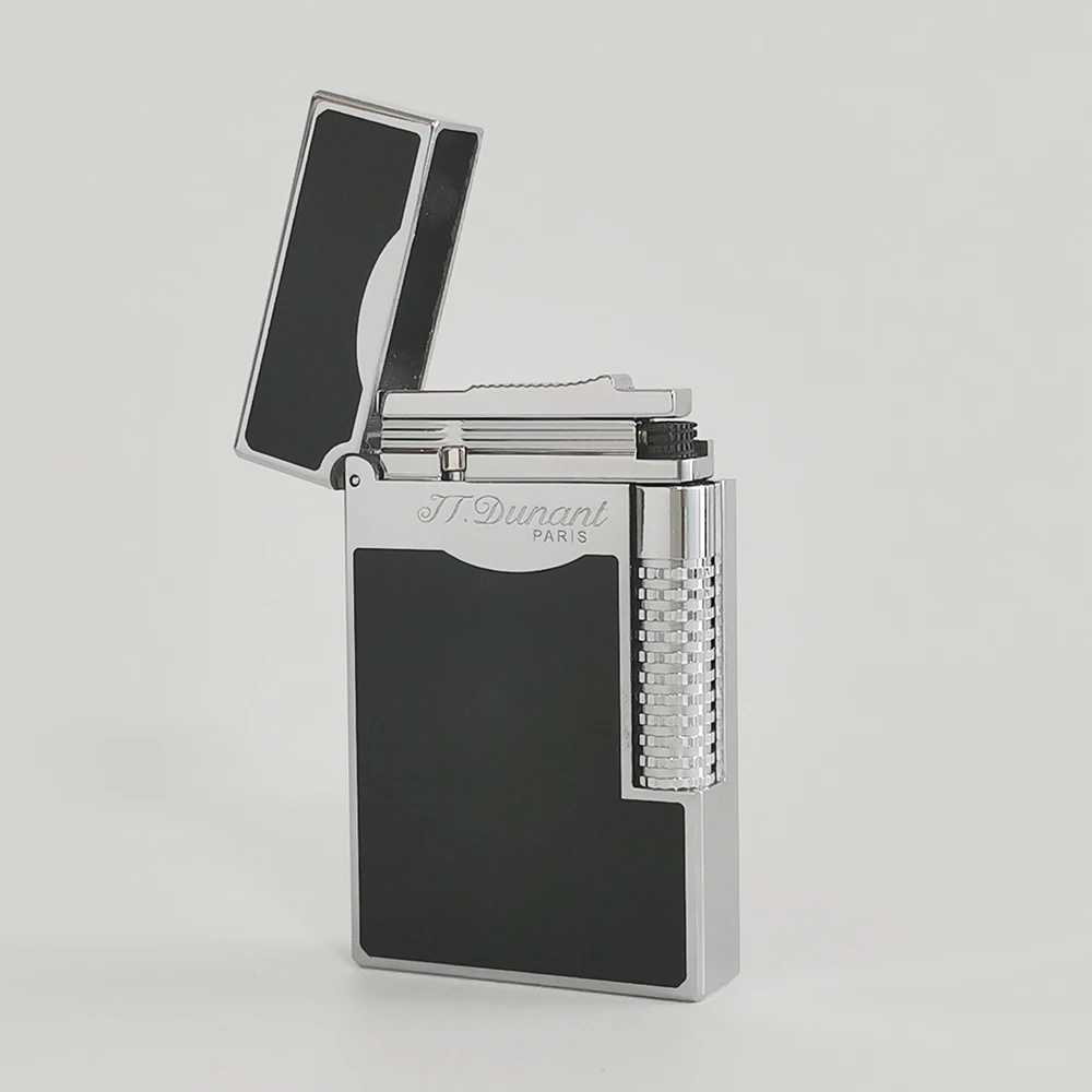 Luxury Jt Dunant Lacquer Lighters Metal Engraving Butane Gas Cigarette Smoking Tools Cigar Gadgets For Gentleman Smoker X250228