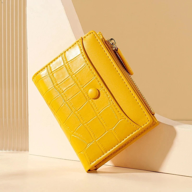 Splicing PU leather short womens wallet multi department womens small clutch coin card holder wallet womens wallet 250228