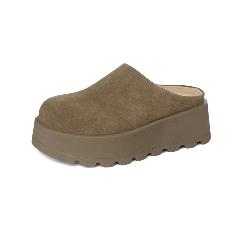 Women's Slippers Thick-soled Mules for Female with Closed Toes Large-size Comfortable Half-slippers for Women