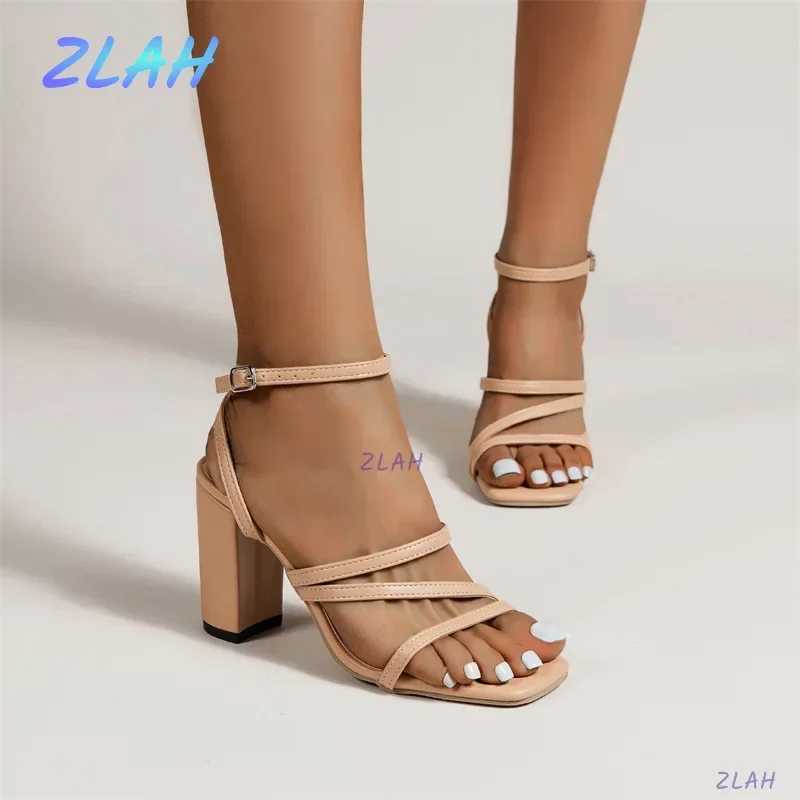Hot New Summer Brand Design High H Fashion Wens Thick Heel Sexy Open Toe Sandals hot Wen Shoes Z250301