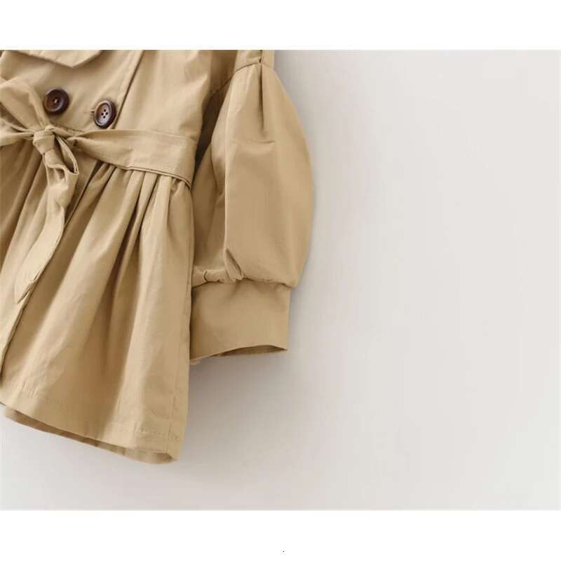 Ddmyshoesvip Trench Coat For Girl Children S Spring Cute Long Jacket New Kids Casual Outerwear Baby Khaki Fashion Windbreaker