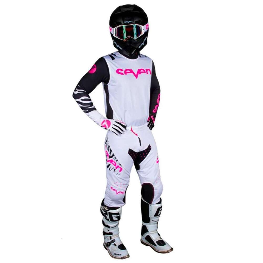 2024.1 Red and White MX jersey set, off-road motorcycle racing suit, off-road motorcycle equipment set, motorcycle set