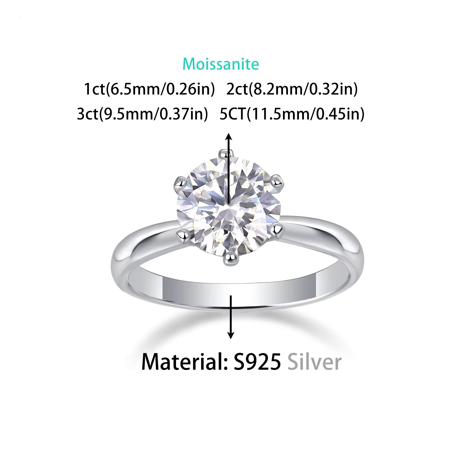 Fashion Jewelry VVS Baguette Lab Grown Dia Cross Ring Sterg Sier Moissanite Rings