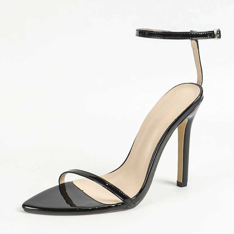 Liyke Black Wen Party Stripper Shoes Sexy Fetish Stiletto Sandals Summer Fashion Buckle Strap Gladiator High hot H Sandalias Z250301