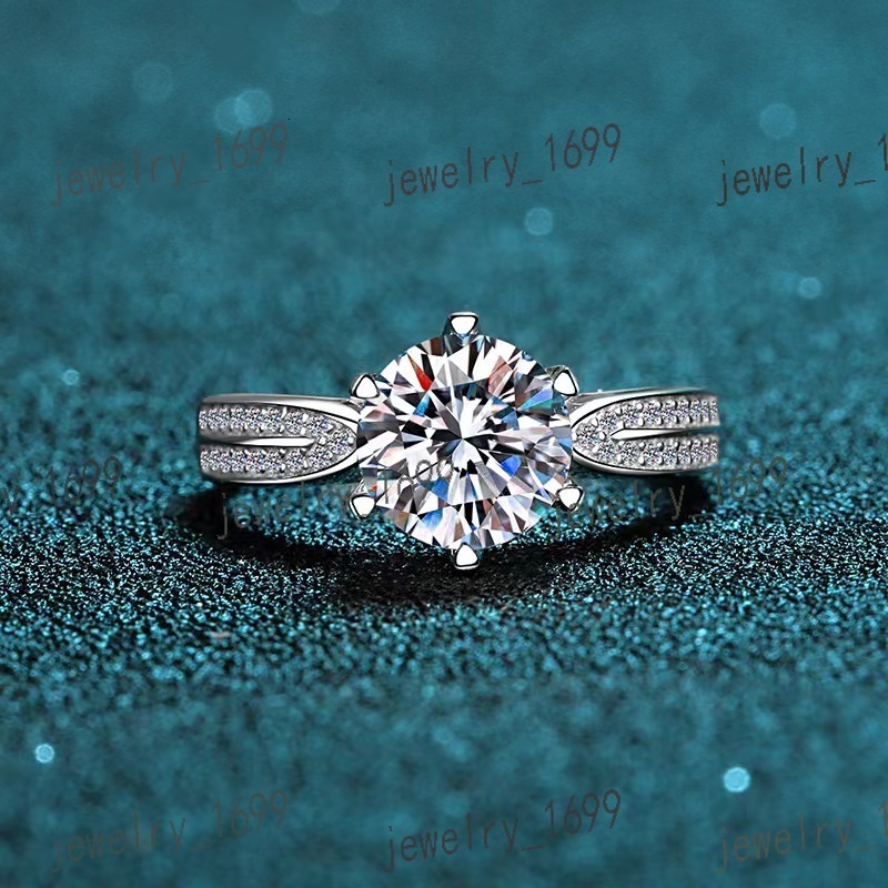 14k Real Solid Gold Jewelry Moissanite Stone Wedding Engagement Rings Luxury Gold Rings