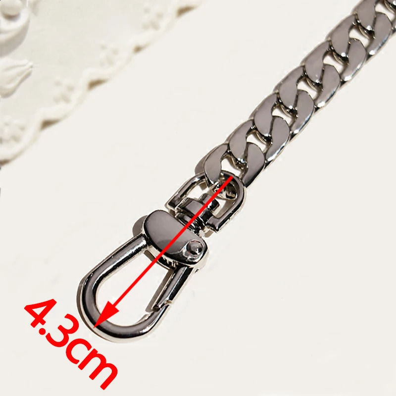 9mm Metal Replacement Chains Shoulder Bags Straps Handles DIY 40cm-140cm Gold Silver Gun Black Brushed Bronze Bag Handles 250227