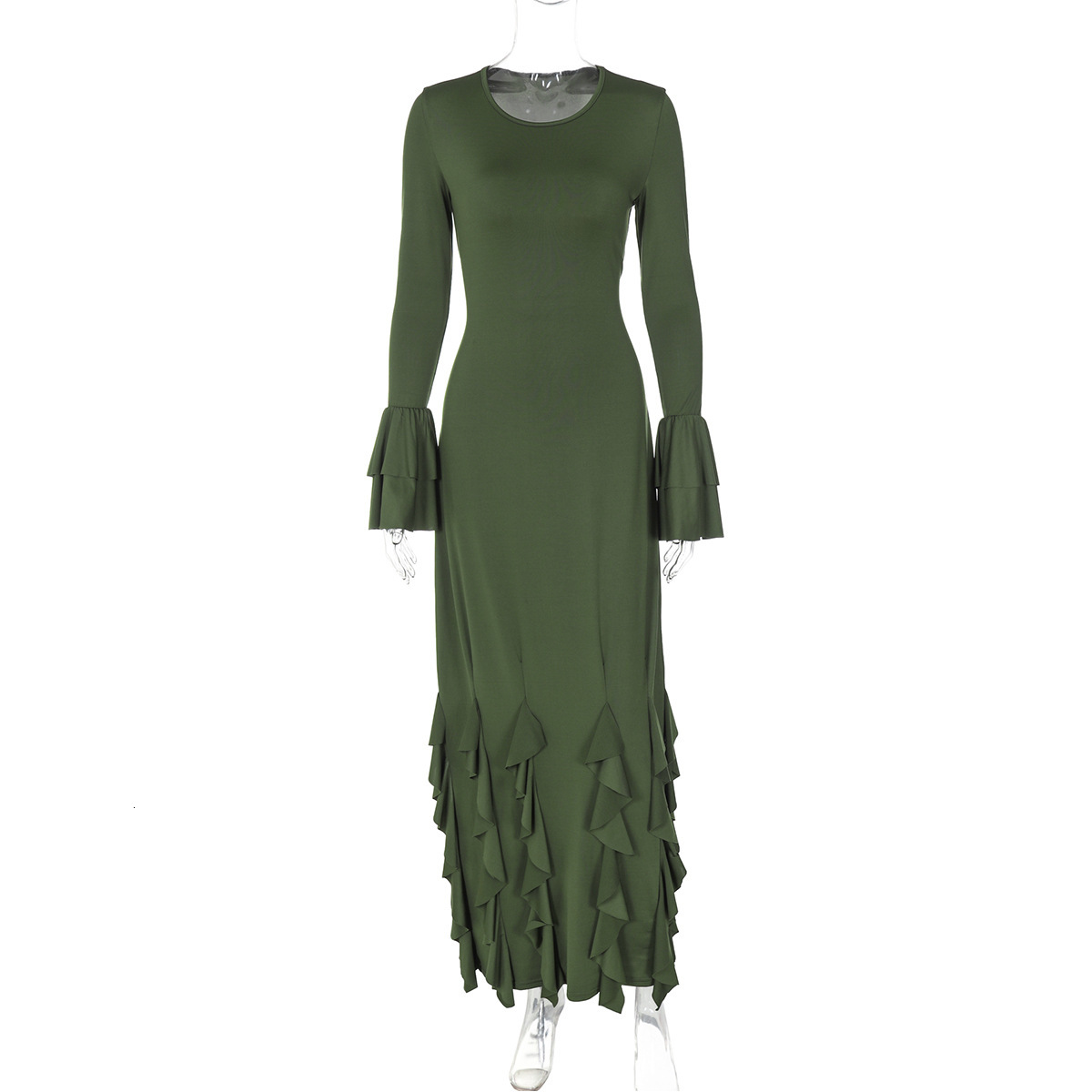 Hot Selling Women's Clothing New Autumn New Product Fashionable Slim Fit Lace Up Long Sleeved Dress For Women