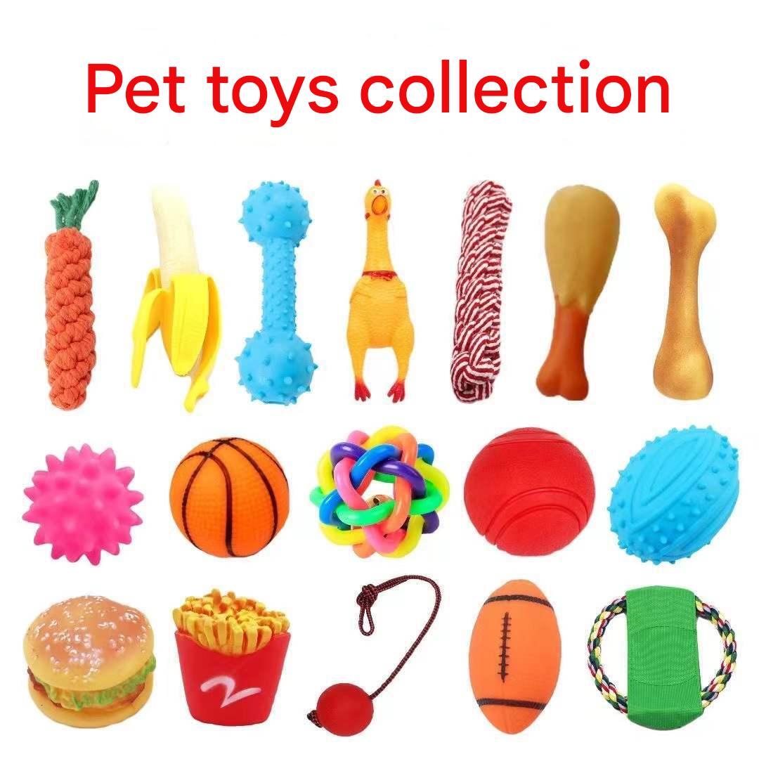 100pcs Vinyl Bite Resistant Simulated Sound Making Pet Small Dogs Grinding Teeth Cleaning Training Chew Toys