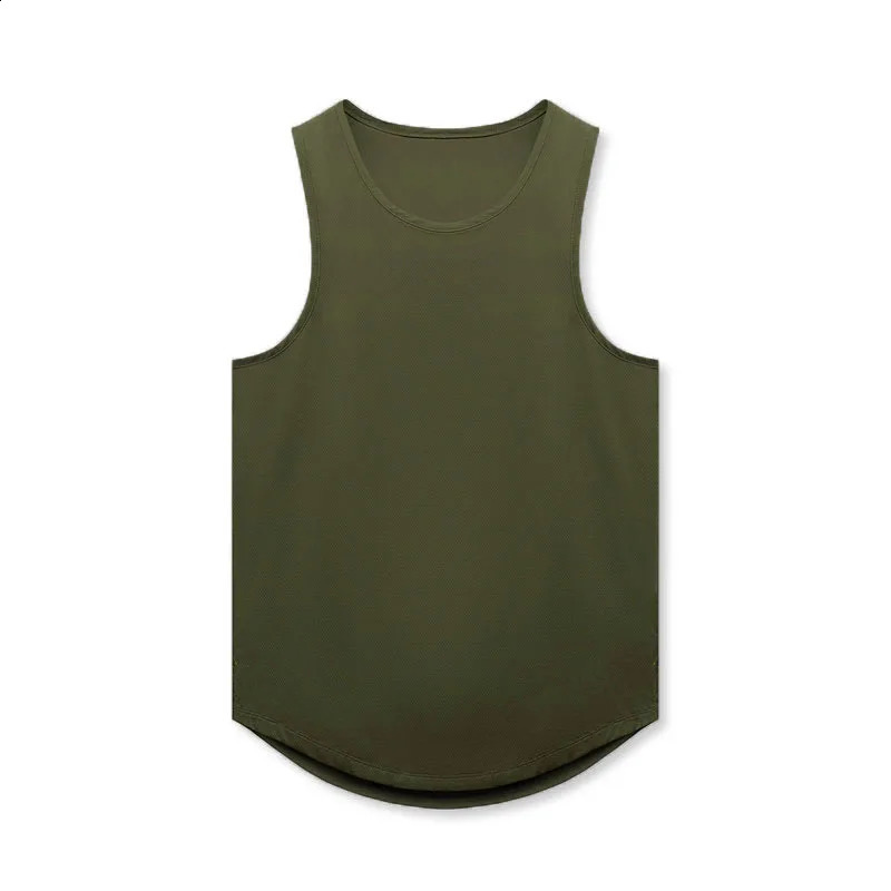Mens summer quick drying mesh breathable casual vest mens gym fitness clothing sleeveless sportswear vest underwear 250225