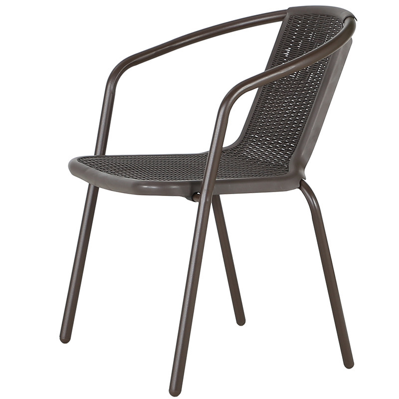 Plastic imitation rattan wicker balcony backrest table and chairs outdoor chairs patio open-air balcony layout small coffee table coffee table