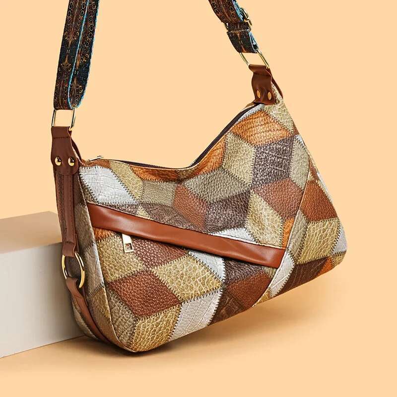 2024 Women Soft PU Leather Purse Quality Female Messenger Bag Designer Large Capacity Handbag Ladies Shoulder Packs