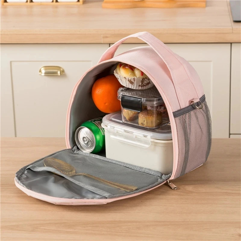 Oxford large capacity insulated portable lunch bag suitable for workers portable lunch box insulated bag can be hung on the shoulder 250228