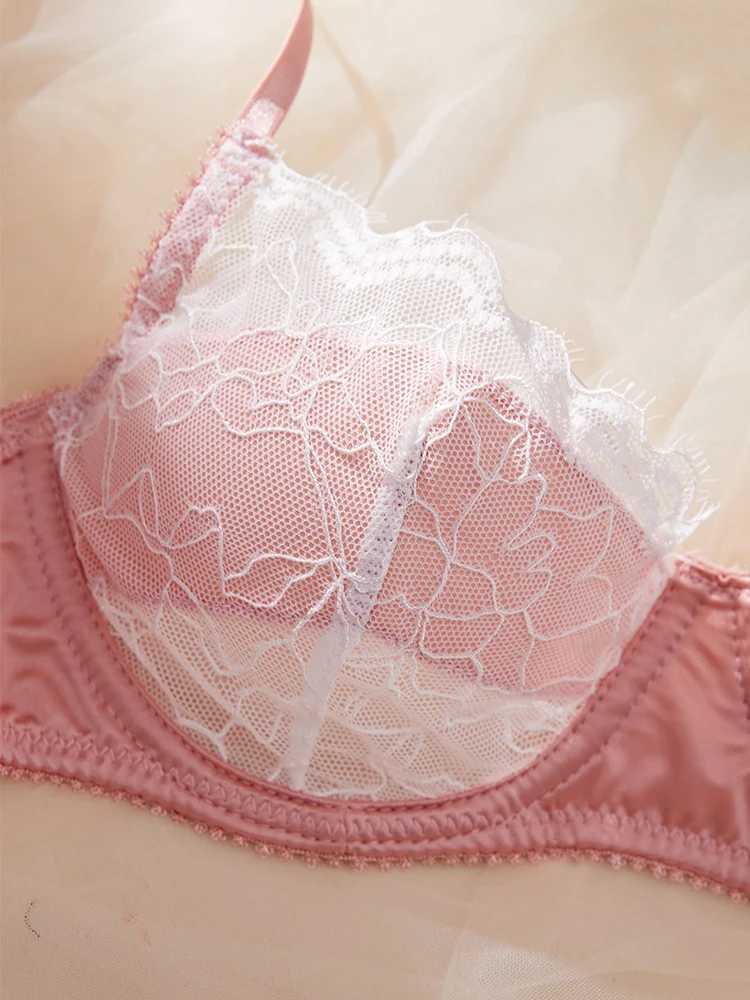 Womens Lingerie Sexy Ultra Thin Bra Set French Lace Splicing Underwear Youth Sexy Lingerie Intimate Pink Transparent LingerieXJ250301