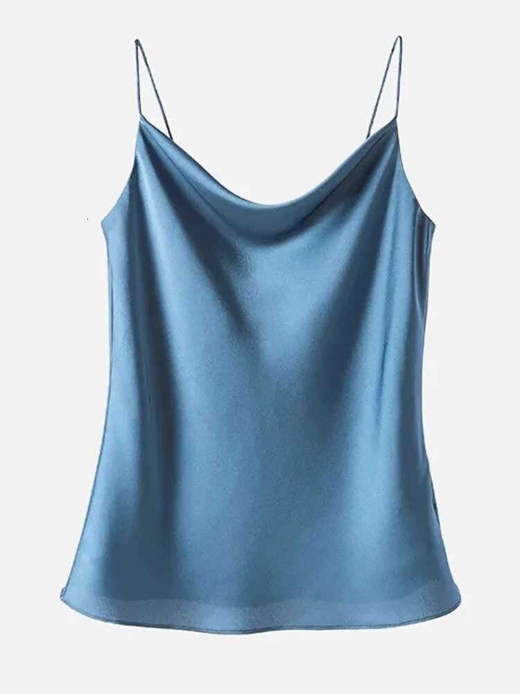 Satin Silk Tank Female Summer Sexy Basic Spaghetti Strap Tops Women Sleeveless Camisole Camis Vest