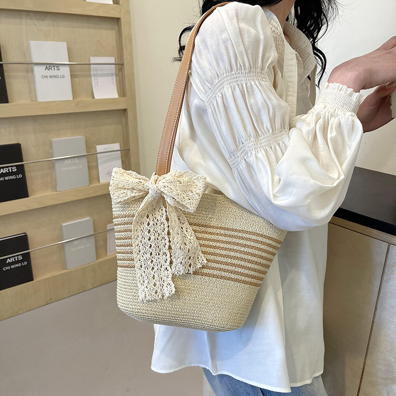 2025 new Summer Seaside Leisure Vacation Large Capacity for Women Fashion Straw Tote Simple Handheld Shoulder Bag #swissmilitary