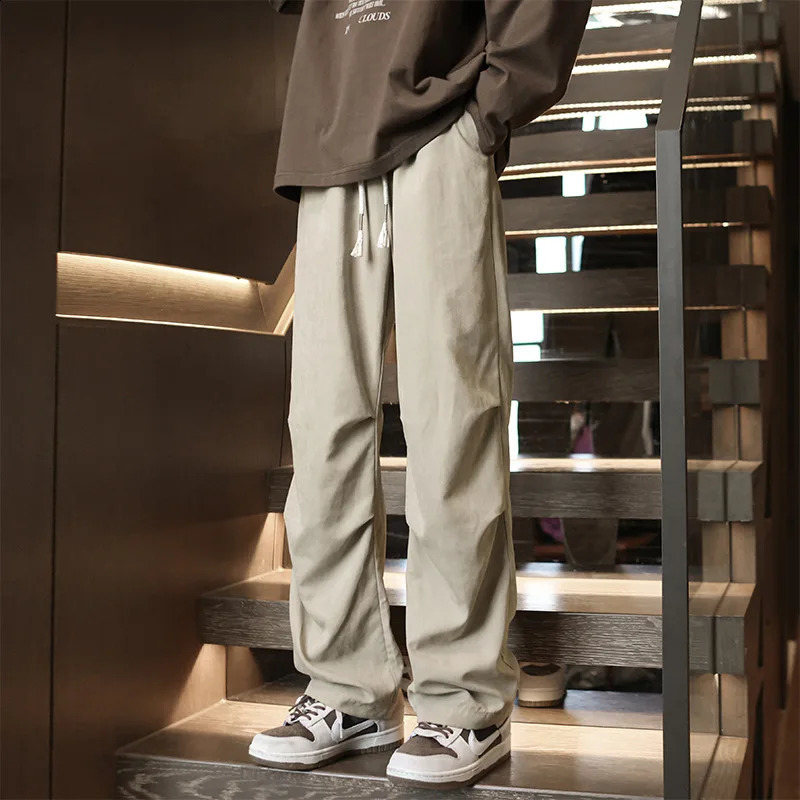 Y2K High Street Loose Straight Casual Trousers streetwear men baggy pants joggers men pants hip hop cargo pants men joggers men 250225