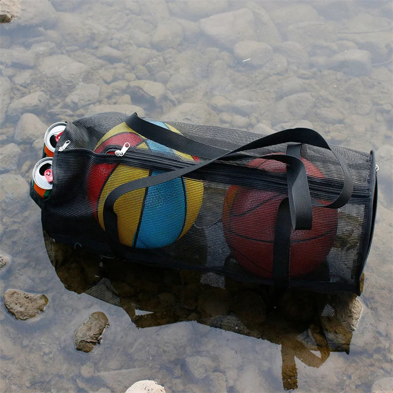 Foldable Large Capacity Mesh Duffels Gear Bag Scubas Diving Snorkeling Equipment Football Storage Bag Tear-resistant Duffels Bag 250305