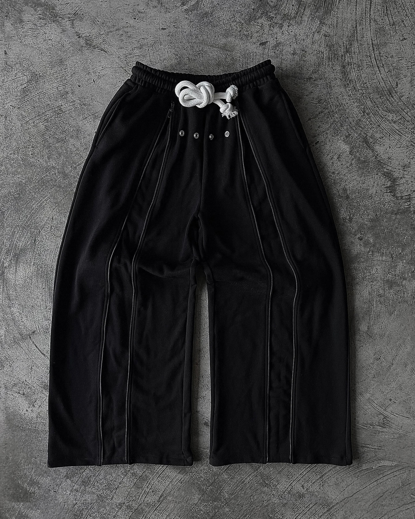 American Retro Tenthseries Sweatpants Y2K Mens Womens Hip Hop Zipper Retro Baggy Pants Casual Drawstring Pants 250228