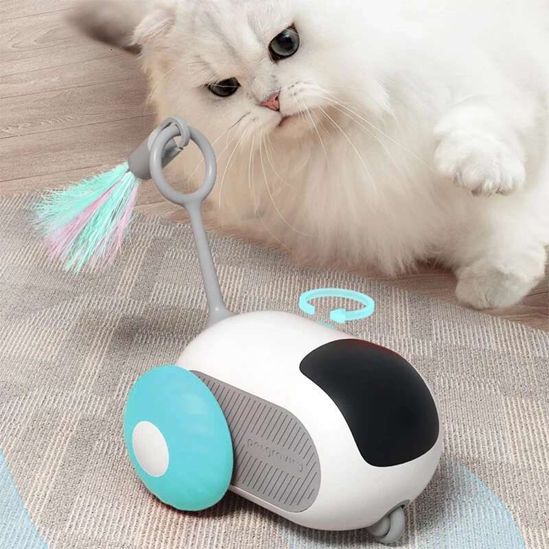 Update Intelligent Sports Car Remote Control Electric Toys Entertainment Fun Pet Mice Interactive Feathers Cat Sticks Kitten Toy