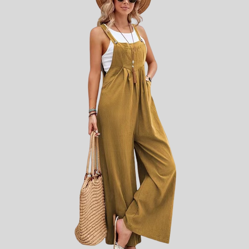 New arrival European and American women's clothing popular solid color casual overalls trousers