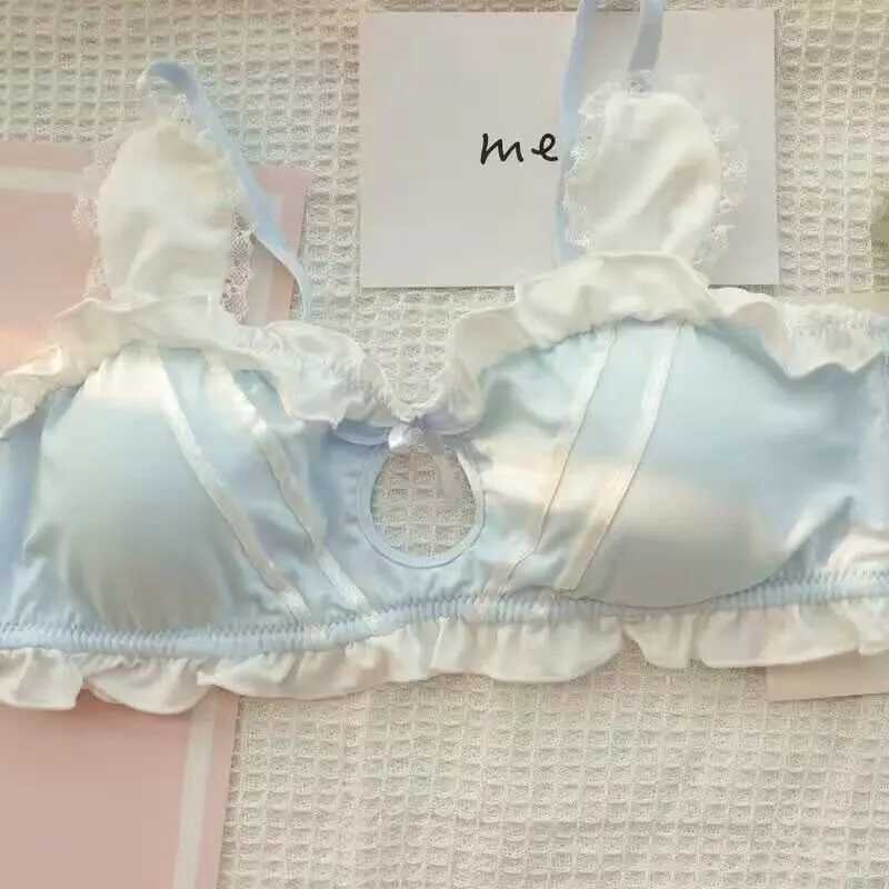 Lolita Cute lingerie women Japanese Rabbit ears sweet girl small chest pull together no underwire bra setXJ250301