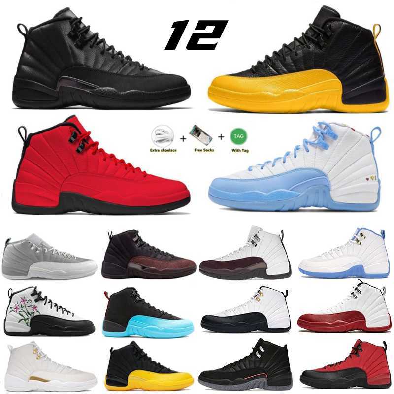 12s Brilliant Orange 12 Basketball Shoes Black University Gold Cherry Twist Gamma Blue Taxi Fiba Playoffs Low Easter OG Shoe Sports Sneakers Trainers s