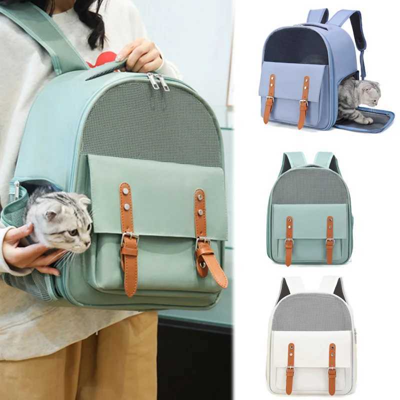 Large Capacity Portable Cat Carrier Backpack Breathable Pet Travel Bag Wear-resistant Foldable Cat Bag for Kitten 250205