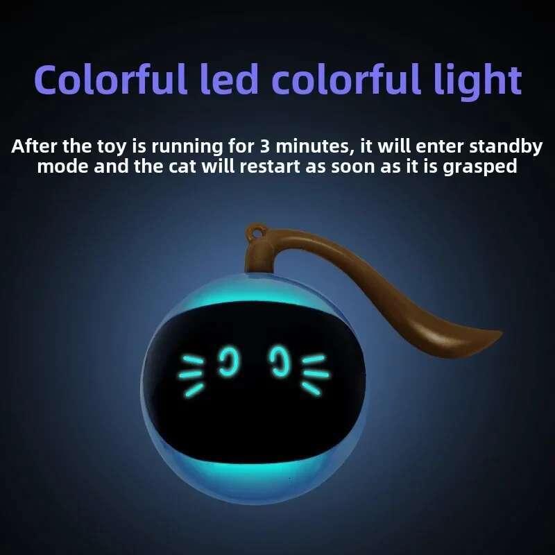 Update Electric Cat Rechargeable Pet Magic Ball Automatic Intelligent Teaser Wand Self High Boredom Kitten Toys