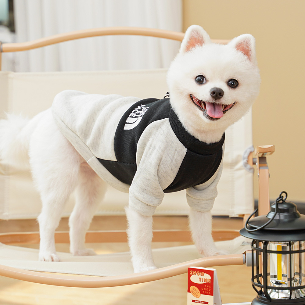 Trendy Soft Dog Clothes with Embroidered Version of THE DOG FACE Logo, Perfect for Everyday Wear, Comfortable and warm Dog Shirt for Various dog breed