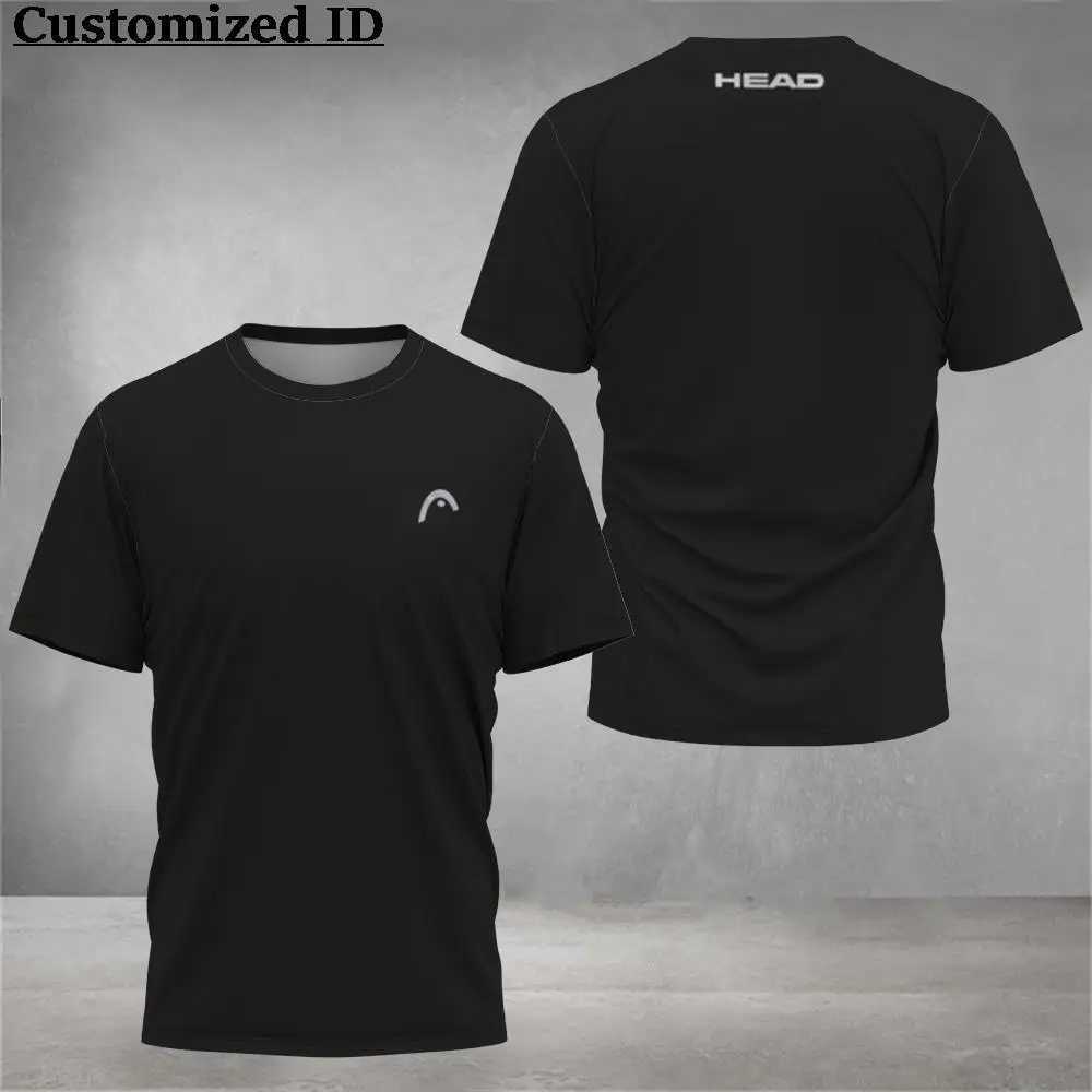 Mens And Womens Fitness Short Sleeve Childrens Solid Color Printed Tennis Clothing Breathable T-shirt Can Be Customized NameT250228
