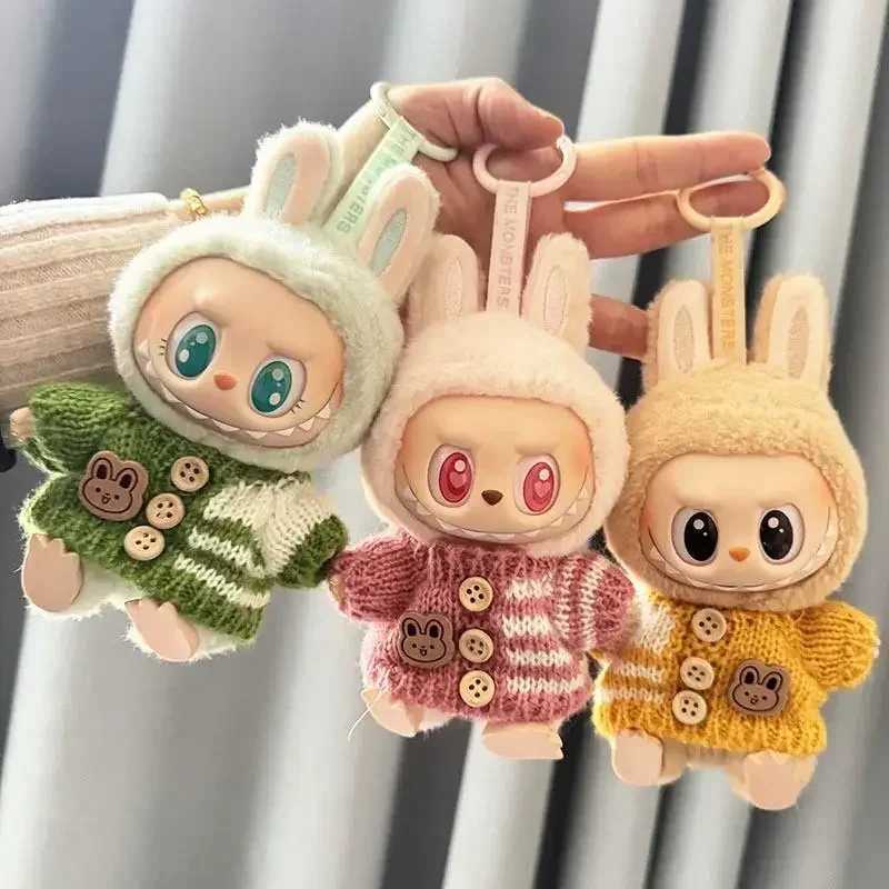 For 15-17 cm Labubu Clothes outfit Labubu Sitting Par Bear Label Scarf Hat Dolls Accessories Cute DecorationXJ250301