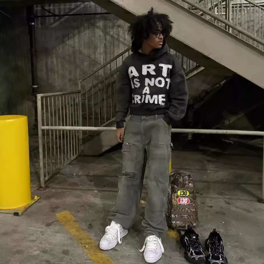 Fashion Letter Patch Show Loose Hoodie, Unisex Trendy Hoodie