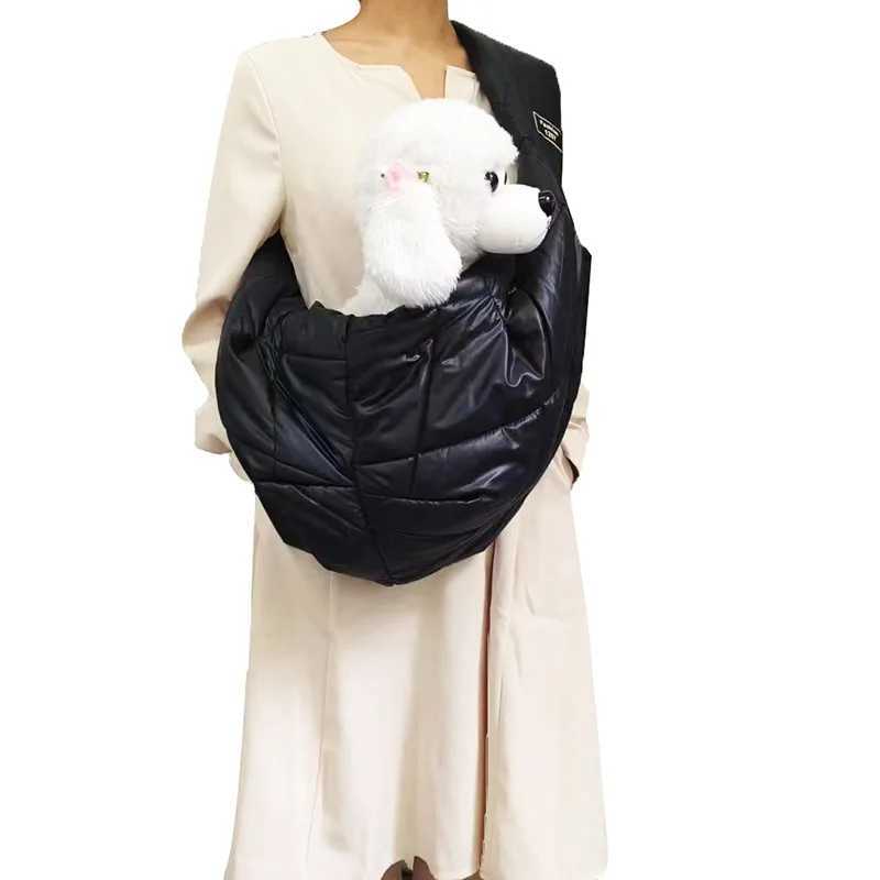 Suitable For All petsIns Crossbody Outdoor Portable Dog Winter Down Cat Bag 250205